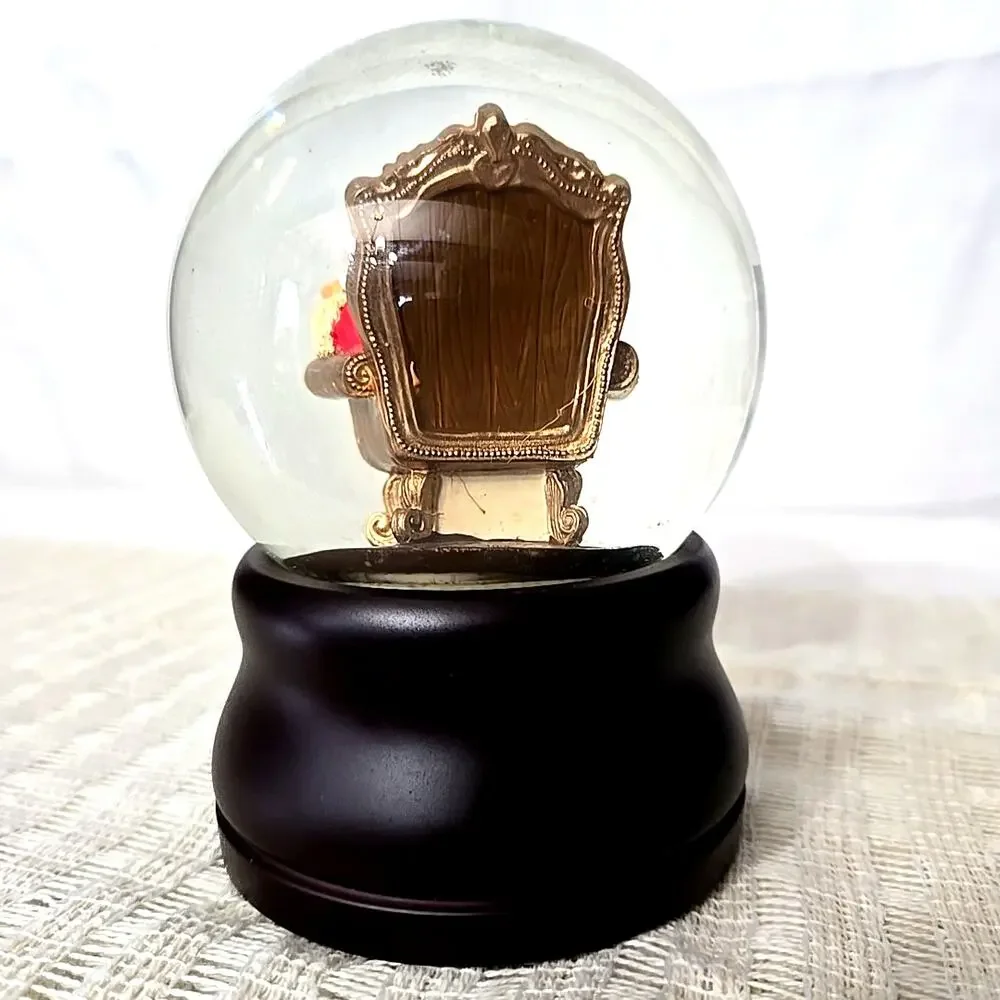 Threshold 2010 Snow Globe Sitting with Santa Musical 